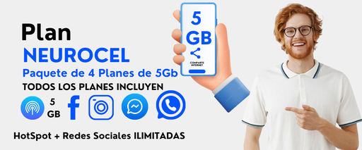 Paquete de 4 Planes de 5 Gb 