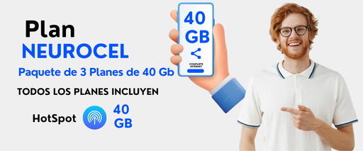 2 Paquete de 3 Planes de 40 Gb